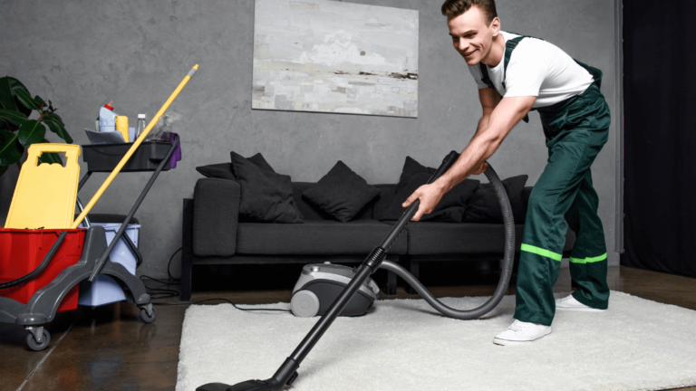 Carpet Cleaner In St. Louis Vacuuming The Carpet