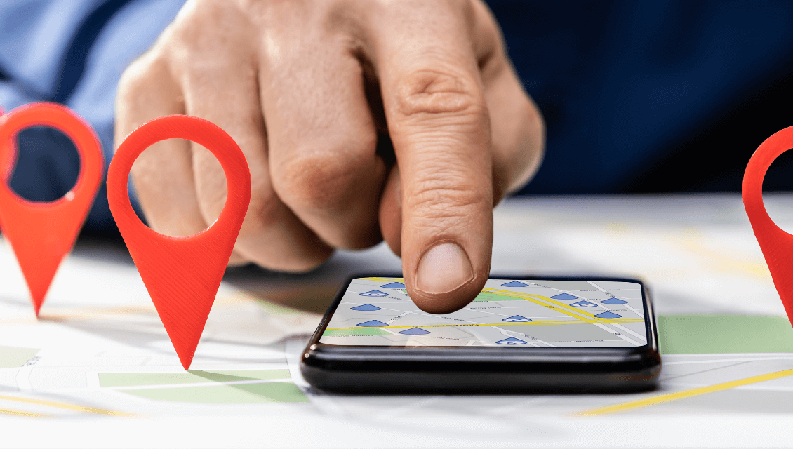 A Hand Touching A Cell Phone Showing Local Search Let'S Chat Www.onemorestarmedia.com